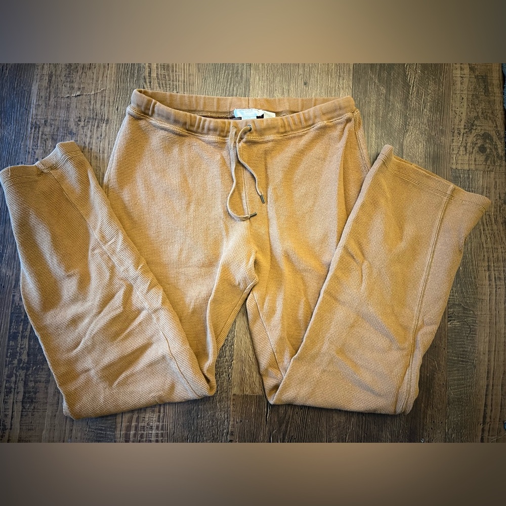 90s Carmel Waffle Print Lounge Pants